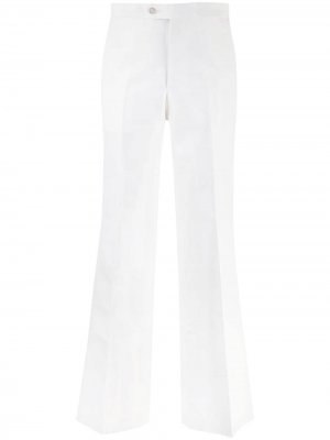 Расклешенные брюки с завышенной талией Junya Watanabe. Цвет: белый