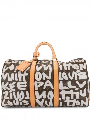 Дорожная сумка Keepall 50 pre-owned Louis Vuitton. Цвет: коричневый