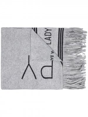 Объемный шарф с логотипом BAPY BY *A BATHING APE®. Цвет: серый
