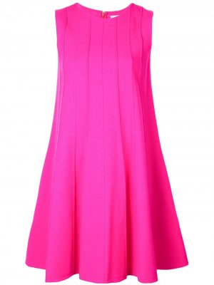 Платье свободного кроя со вставкой в рубчик Oscar de la Renta. Цвет: розовый