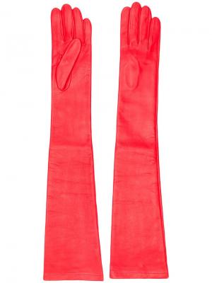 Длинные перчатки Nº21. Цвет: красный