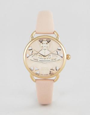 Розовые кожаные часы  VV163BGPK Vivienne Westwood. Цвет: розовый