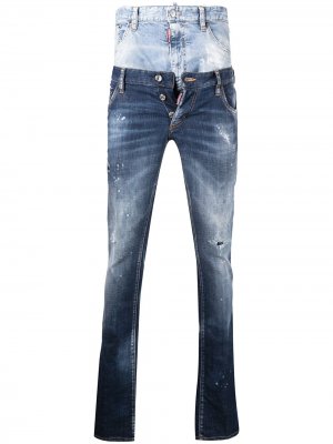 Прямые джинсы средней посадки Dsquared2. Цвет: синий