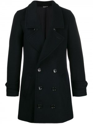 Двубортное пальто миди Comme Des Garçons Homme Plus. Цвет: черный