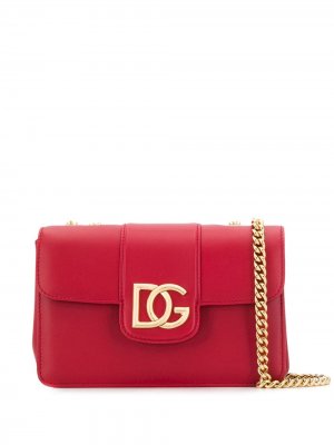 Сумка на плечо с логотипом DG Dolce & Gabbana. Цвет: красный
