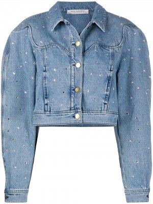 Декорированная укороченная джинсовая куртка Philosophy Di Lorenzo Serafini. Цвет: синий