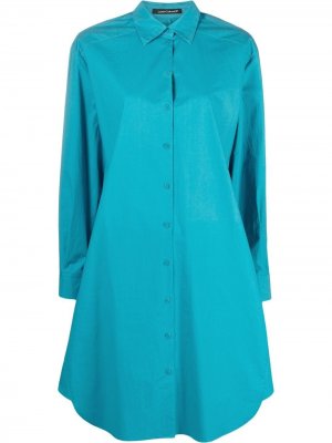 Платье-рубашка оверсайз Luisa Cerano. Цвет: синий
