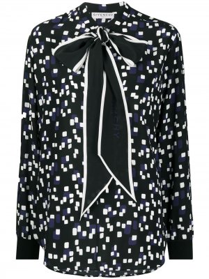 Блузка с геометричным принтом Givenchy. Цвет: черный