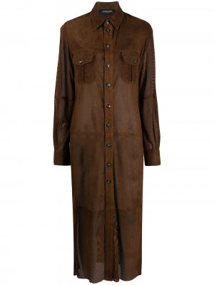 Платье-рубашка с карманами Simonetta Ravizza. Цвет: коричневый