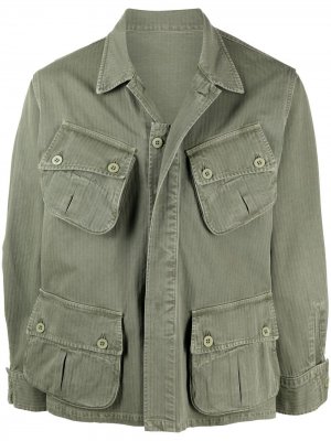 Куртка-рубашка с карманами карго Fortela. Цвет: зеленый