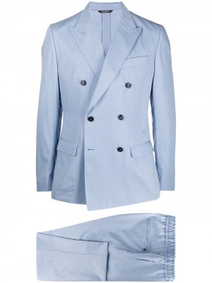 Костюм с двубортным пиджаком Dolce & Gabbana. Цвет: синий