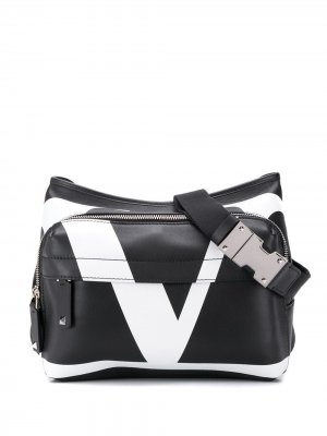 Поясная сумка с принтом Go Logo Valentino Garavani. Цвет: черный