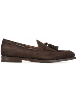 Classic tassel loafers Santoni. Цвет: коричневый