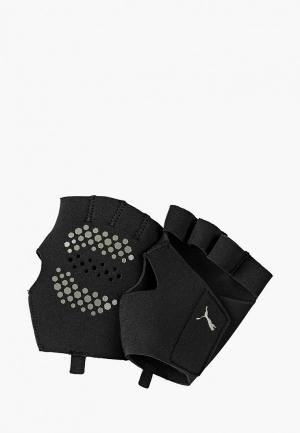 Перчатки для фитнеса PUMA. Цвет: черный