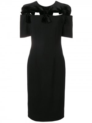 Bow embellished pencil dress Fendi. Цвет: черный