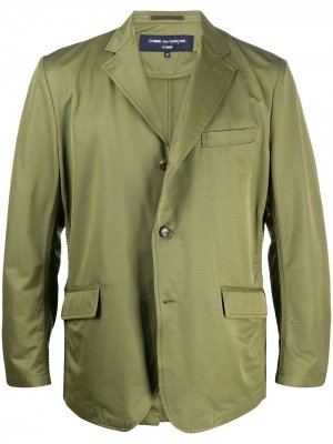 Однобортный пиджак строгого кроя Comme Des Garçons Homme. Цвет: зеленый