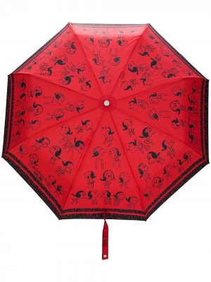 Зонт с принтом Snoopy Boutique Moschino. Цвет: красный
