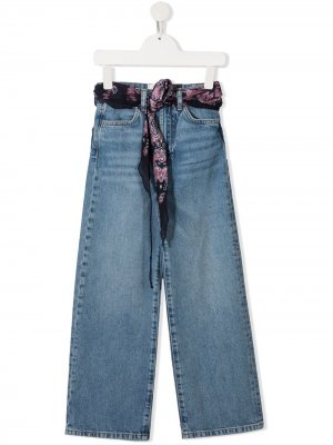 Широкие джинсы с платком Les Coyotes De Paris. Цвет: синий