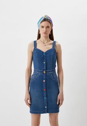 Сарафан Love Moschino. Цвет: синий