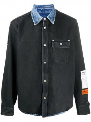 Джинсовая куртка-рубашка Heron Preston. Цвет: черный