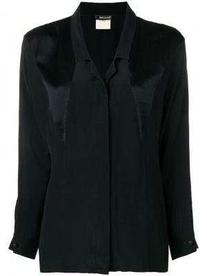 Панельная рубашка Fendi Pre-Owned. Цвет: черный