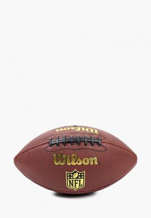 Мяч футбольный Wilson. Цвет: коричневый