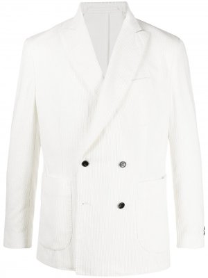 Двубортный вельветовый пиджак Mackintosh. Цвет: белый