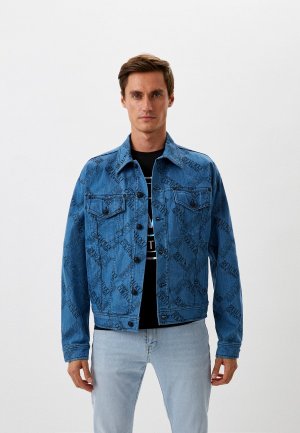Куртка джинсовая Versace Jeans Couture. Цвет: синий