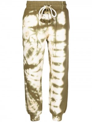 Спортивные брюки с принтом тай-дай Ulla Johnson. Цвет: зеленый