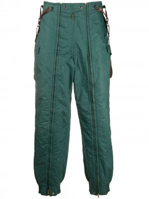 Дутые брюки 1970-х годов с подтяжками Issey Miyake Pre-Owned. Цвет: зеленый