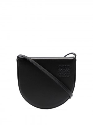 Мини-сумка с тисненым логотипом LOEWE. Цвет: черный