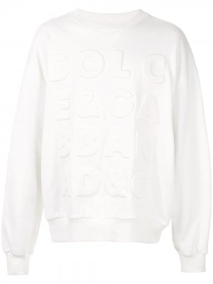Толстовка с логотипом Dolce & Gabbana. Цвет: белый