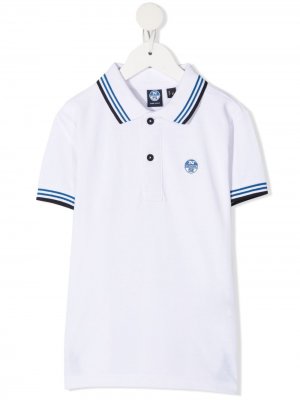 Рубашка поло с вышитым логотипом North Sails Kids. Цвет: белый