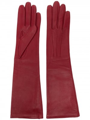 Длинные перчатки LANVIN. Цвет: красный