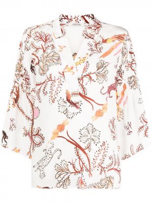 Блузка с цветочным принтом Dorothee Schumacher. Цвет: белый