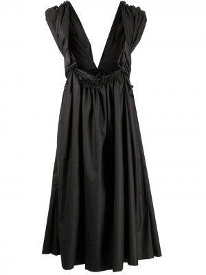 Платье миди с драпировкой Comme Des Garçons Tricot. Цвет: черный