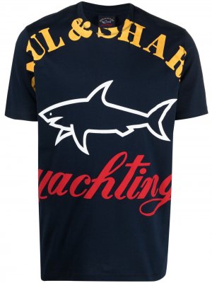 Футболка Yachting с логотипом Paul & Shark. Цвет: синий