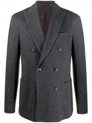 Двубортный пиджак Etro. Цвет: серый