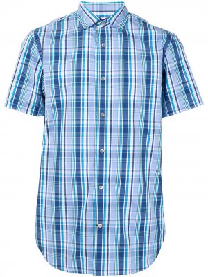 Клетчатая рубашка с короткими рукавами Kent & Curwen. Цвет: синий