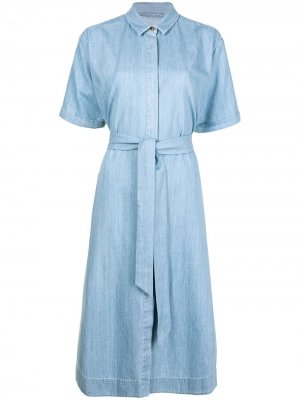 Джинсовое платье миди Joan YMC. Цвет: синий