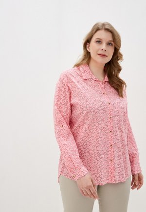 Рубашка Marks & Spencer. Цвет: розовый