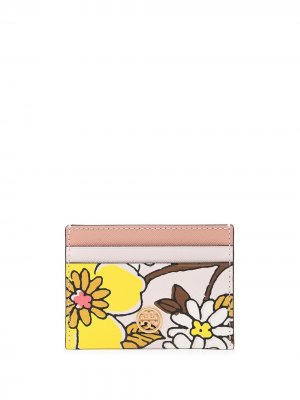 Картхолдер Robinson с цветочным принтом Tory Burch. Цвет: разноцветный