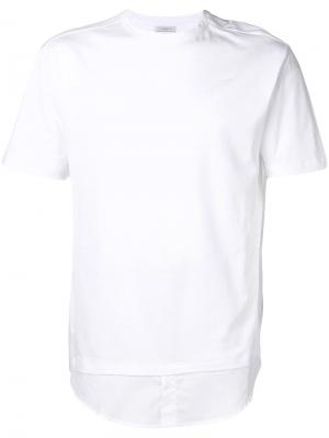 Приталенная футболка с короткими рукавами Paolo Pecora. Цвет: белый