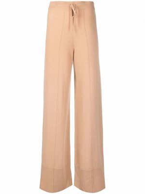 Кашемировые брюки с наружным швом N.Peal. Цвет: нейтральные цвета
