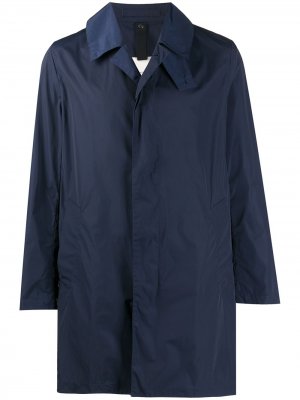 Однобортное пальто Mackintosh. Цвет: синий