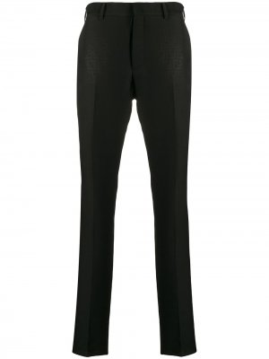 Строгие брюки с жаккардовым логотипом FF Fendi. Цвет: черный