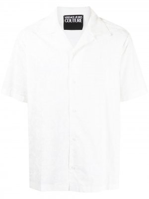 Рубашка с короткими рукавами и логотипом Versace Jeans Couture. Цвет: белый