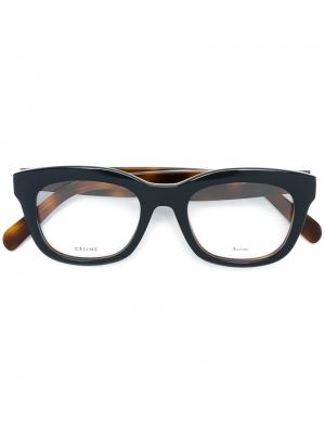 Солнцезащитные очки в квадратной оправе Céline Eyewear. Цвет: синий