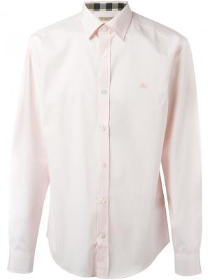 Классическая рубашка Burberry. Цвет: розовый и фиолетовый