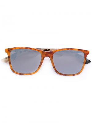 Солнцезащитные очки в объемной оправе Mcq By Alexander Mcqueen Eyewear. Цвет: коричневый
